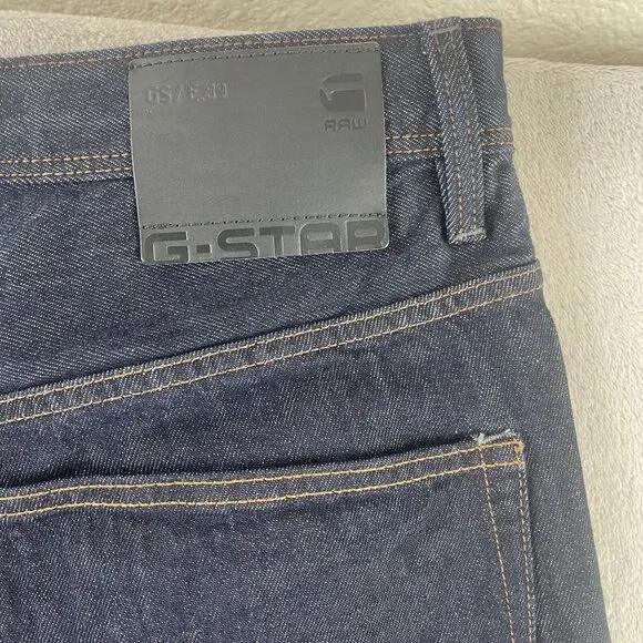G-STAR RAW Arc Icon 3D Jeans Men 36x32 Dark Blue Slim Fit Button Fly NWOT $200